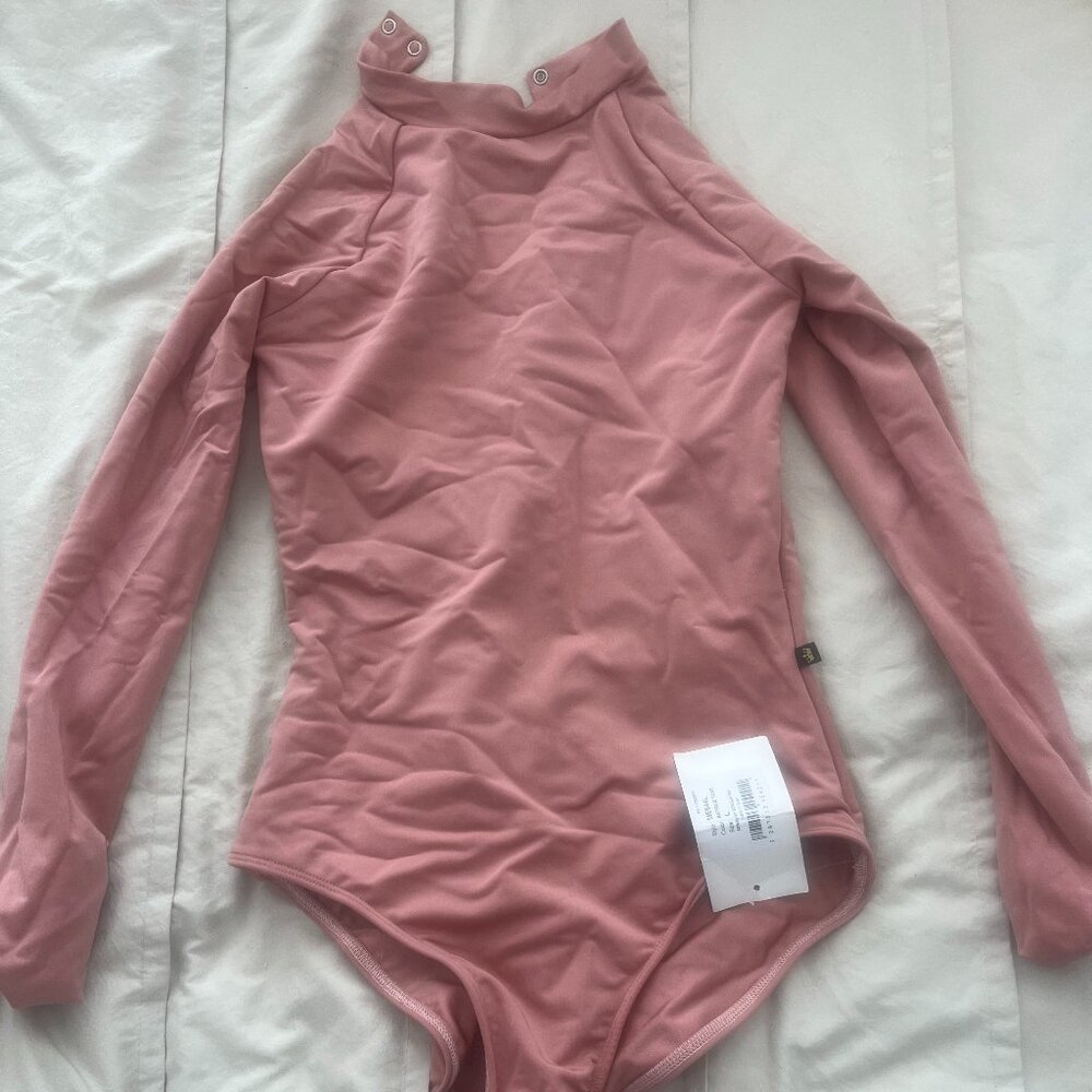 MARIIA Long Sleeve Leotard Antique Rose Size L - NEW WITH TAGS